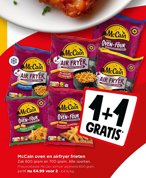 McCain oven en airfryer frieten
