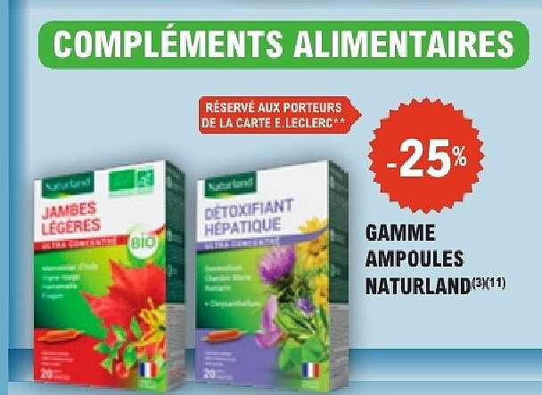 GAMME AMPOULES NATURLAND(3(11)