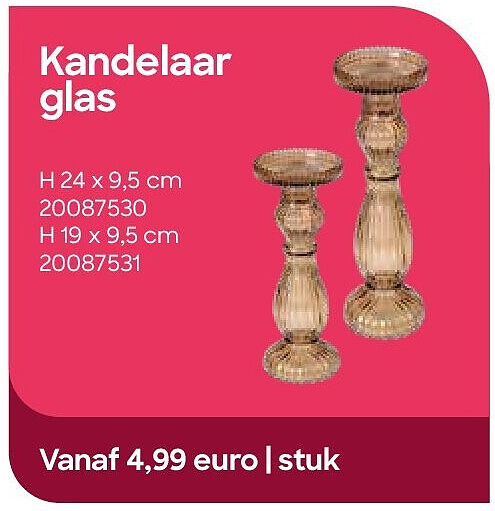 Kandelaar glas