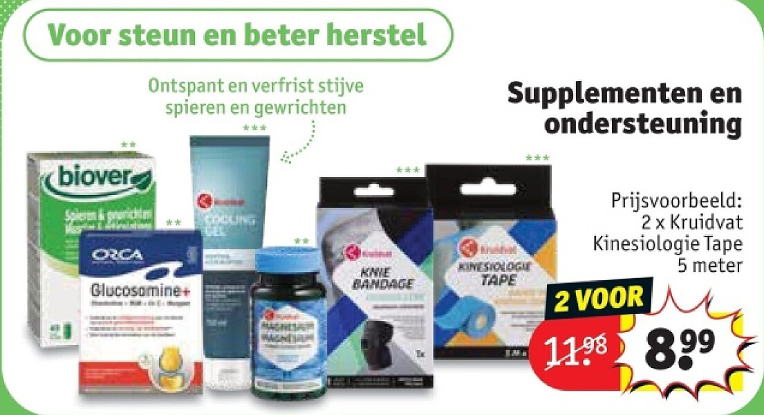 2 x Kruidvat Kinesiologie Tape 5 meter