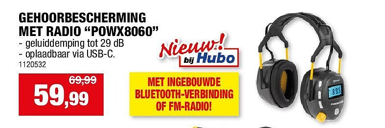 GEHOORBESCHERMING MET RADIO “POWX8060”
