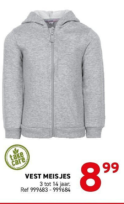 VEST MEISJES 3 tot 14 jaar. Ref 999683 - 999684