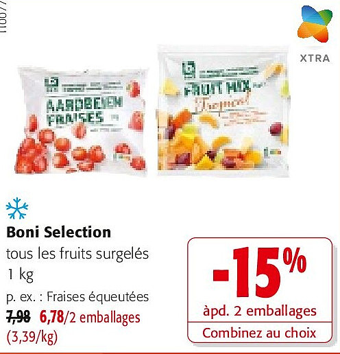 Boni Selection tous les fruits surgelés 1 kg
