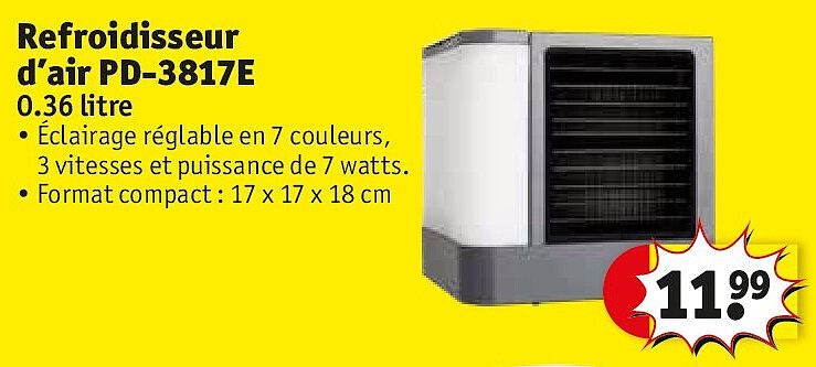 Refroidisseur d’air PD-3817E 0.36 litre