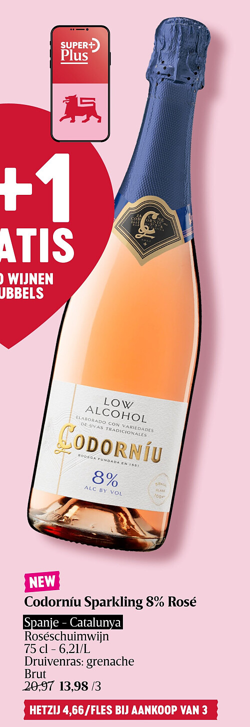 Codorníu Sparkling 8% Rosé
