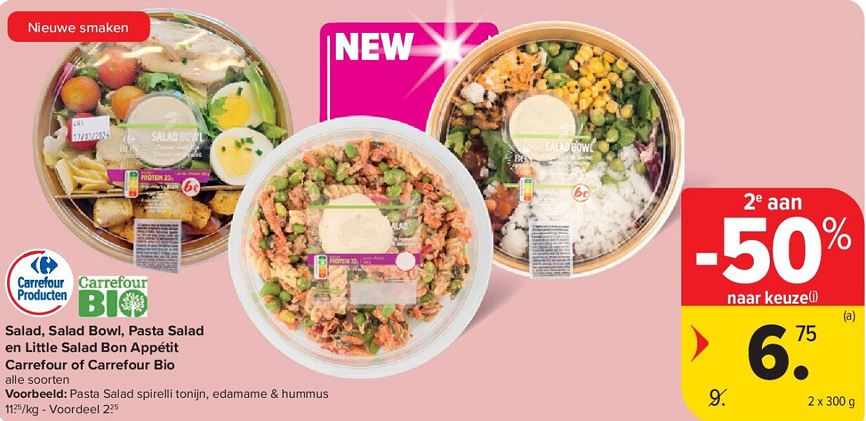 Salad, Salad Bowl, Pasta Salad en Little Salad Bon Appétit Carrefour of Carrefour Bio