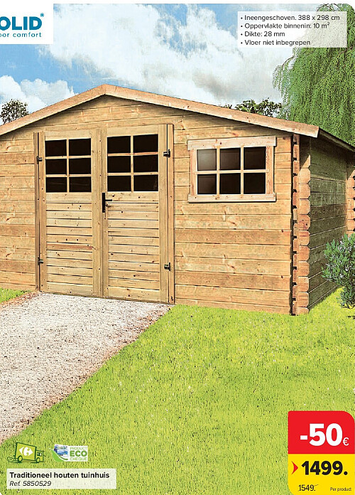 Traditioneel houten tuinhuis