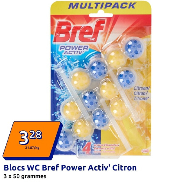 Blocs WC Bref Power Activ' Citron