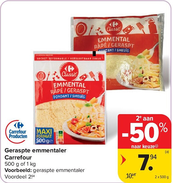 Geraspte emmentaler Carrefour