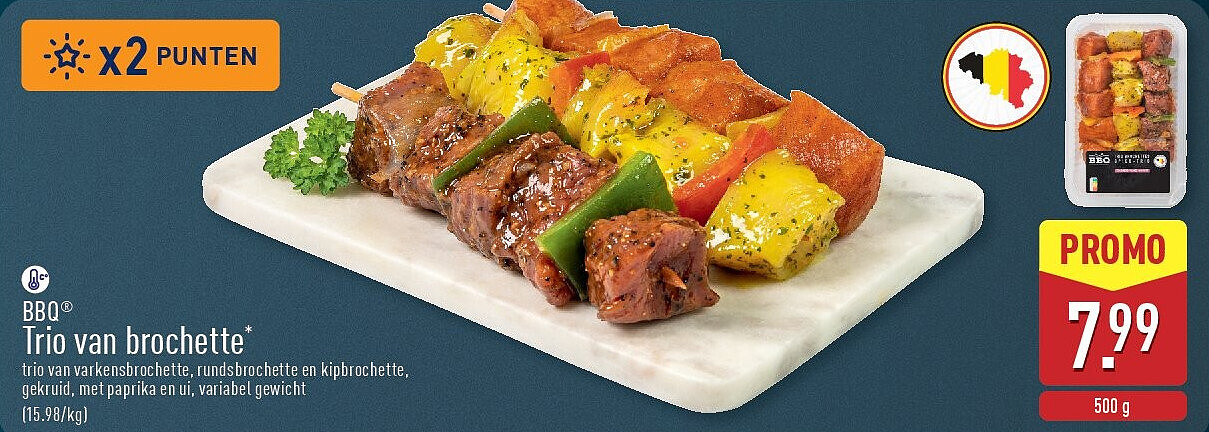Trio van brochette