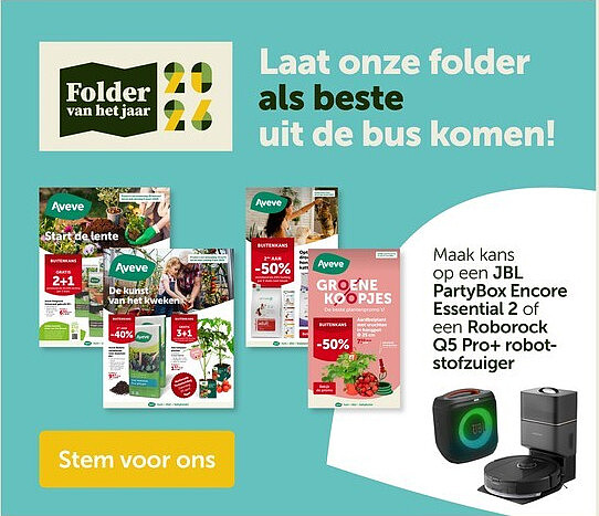 Laat onze folder als beste uit de bus komen!