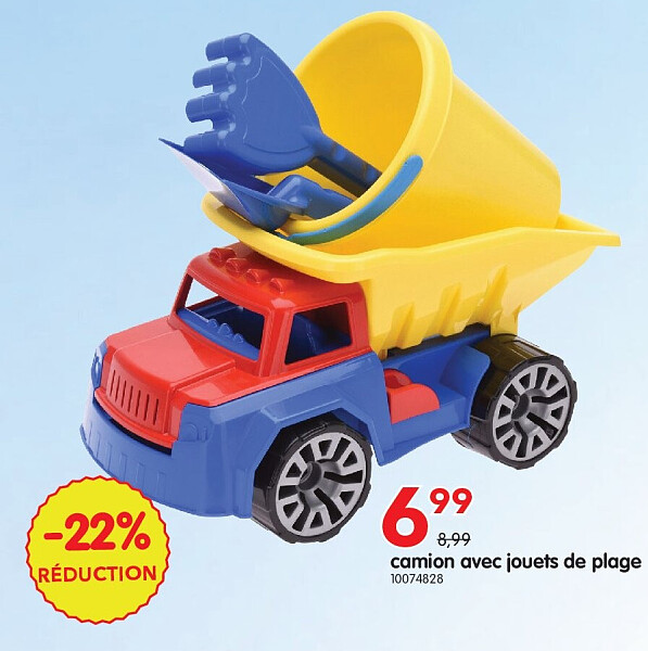 camion avec jouets de plage
