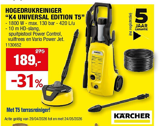 HOGEDRUKREINIGER “K4 UNIVERSAL EDITION T5”