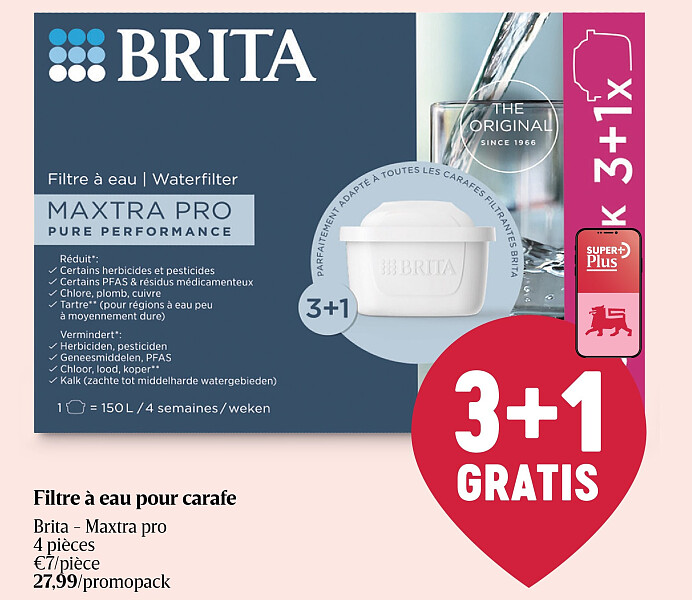 Filtre à eau pour carafe