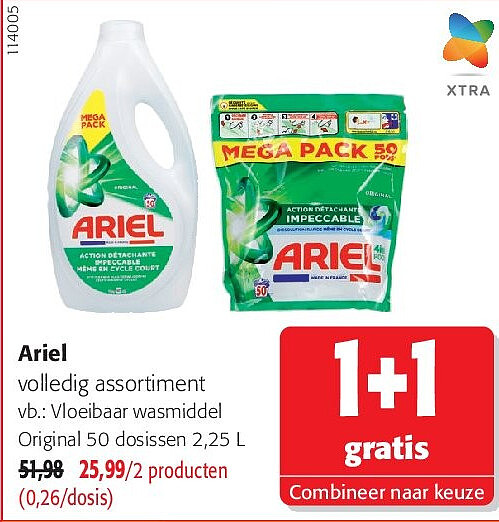 Ariel Vloeibaar wasmiddel Original 50 dosissen 2,25 L