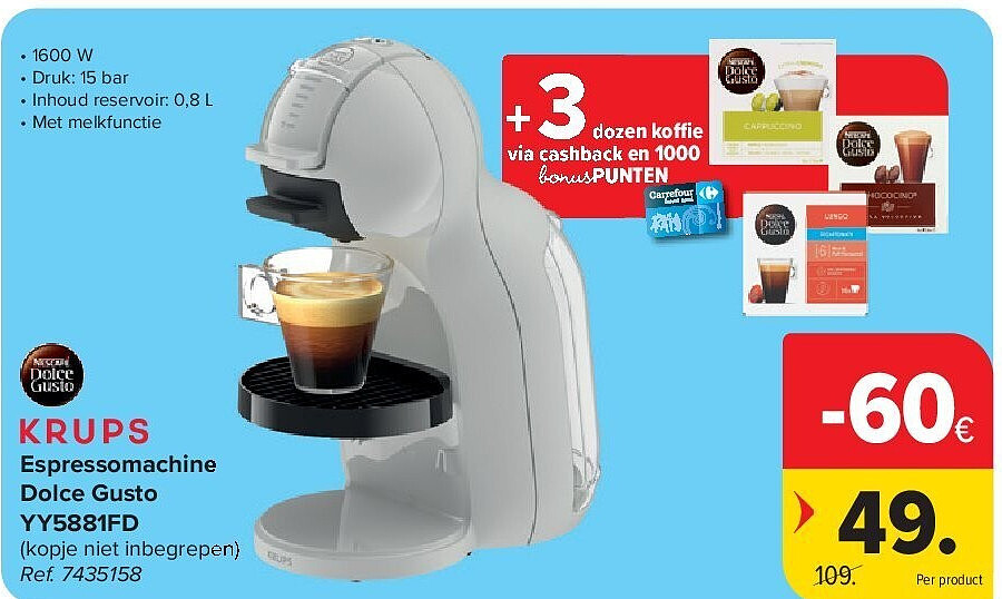 Espressomachine Dolce Gusto YY5881FD