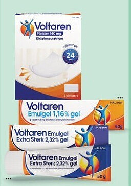 Voltaren diclofenac pleister en emulgels