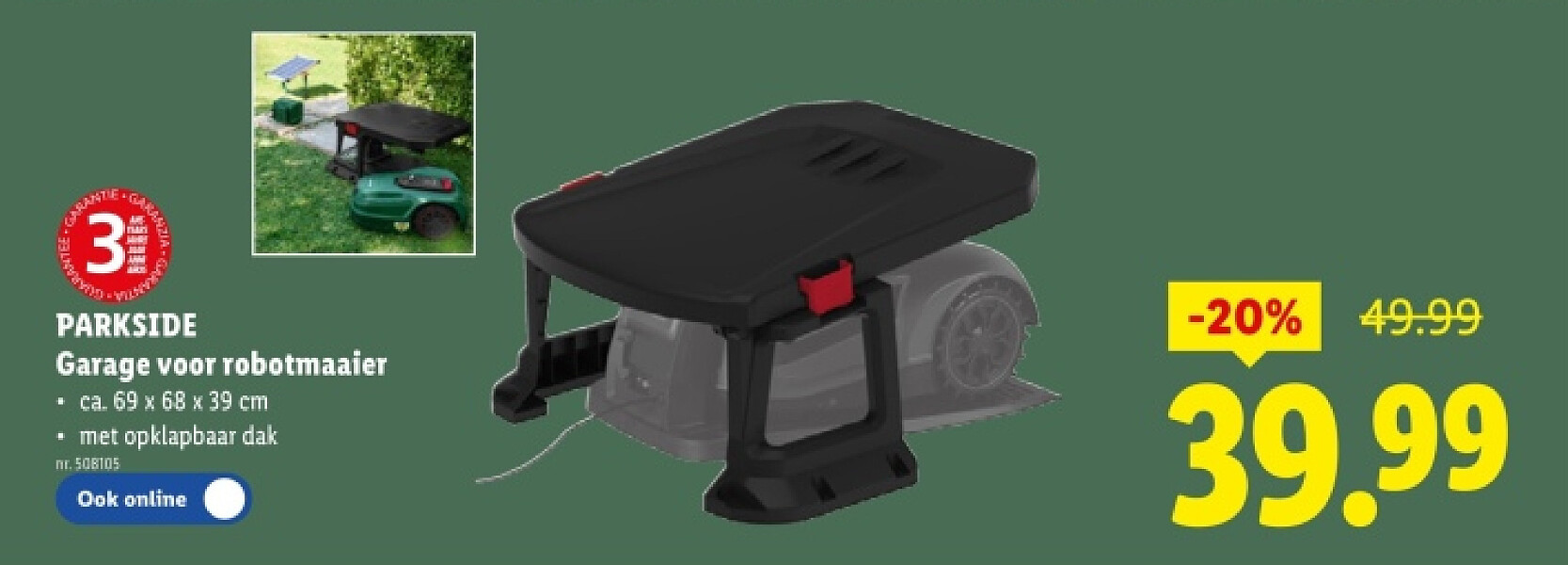 Garage voor robotmaaier