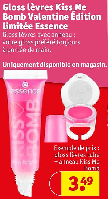Gloss lèvres Kiss Me Bomb Valentine Édition limitée Essence