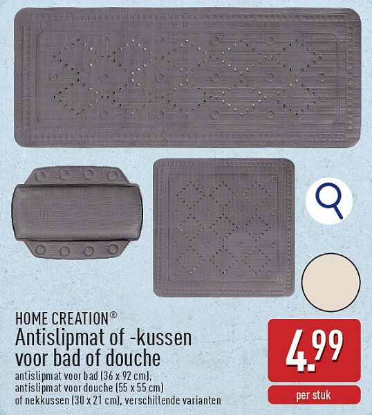 Antislipmat of -kussen voor bad of douche