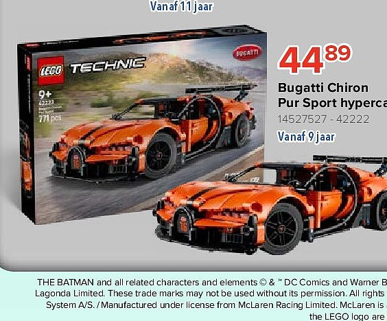 LEGO Technic Bugatti Chiron Pur Sport hypercar