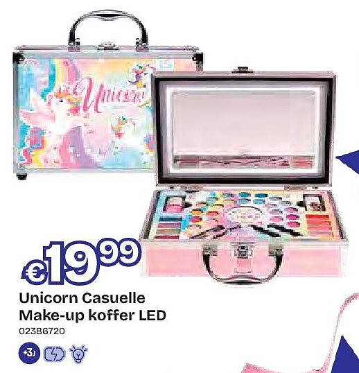 Unicorn Casuelle Make-up koffer LED