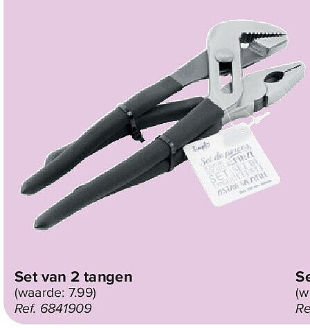 Set van 2 tangen