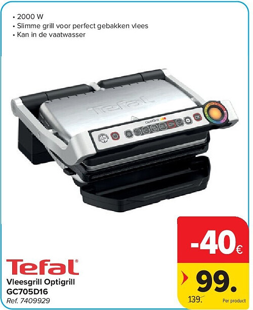 Vleesgrill Optigrill GC705D16