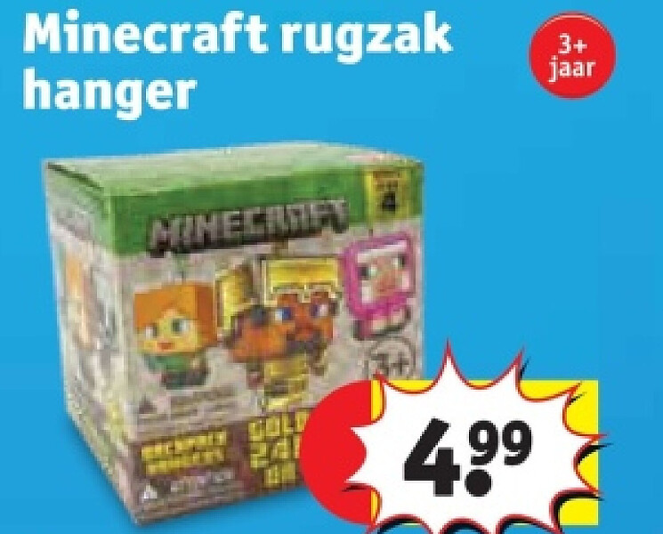 Minecraft rugzak hanger