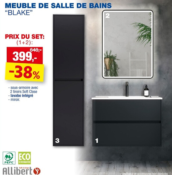 MEUBLE DE SALLE DE BAINS "BLAKE"