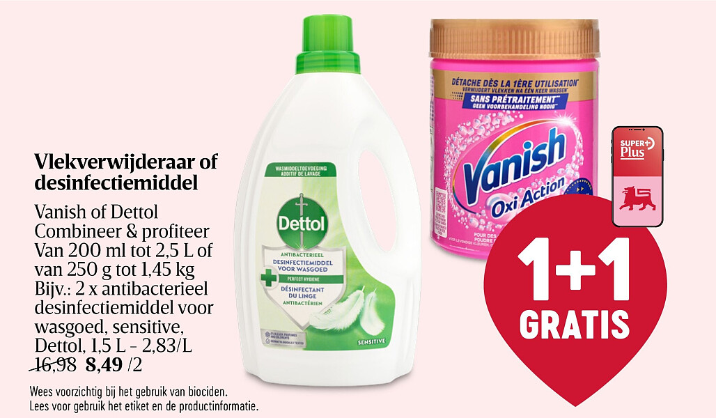 Vlekverwijderaar of desinfectiemiddel