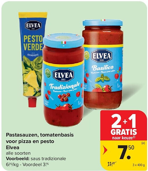 Pastasauzen, tomatenbasis voor pizza en pesto Elvea