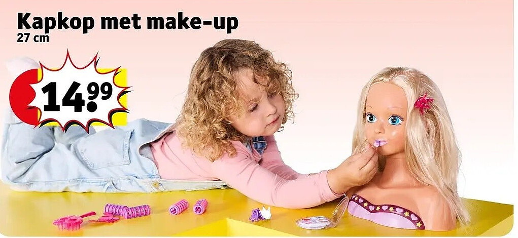 Kapkop met make-up 27 cm