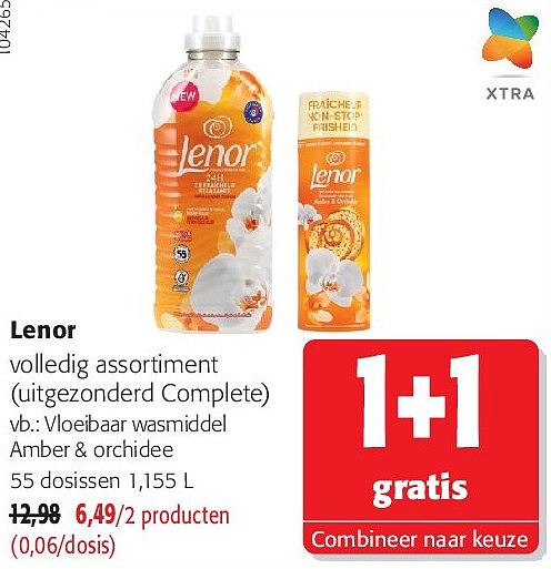 Lenor Vloeibaar wasmiddel Amber & orchidee 55 dosissen 1,155 L