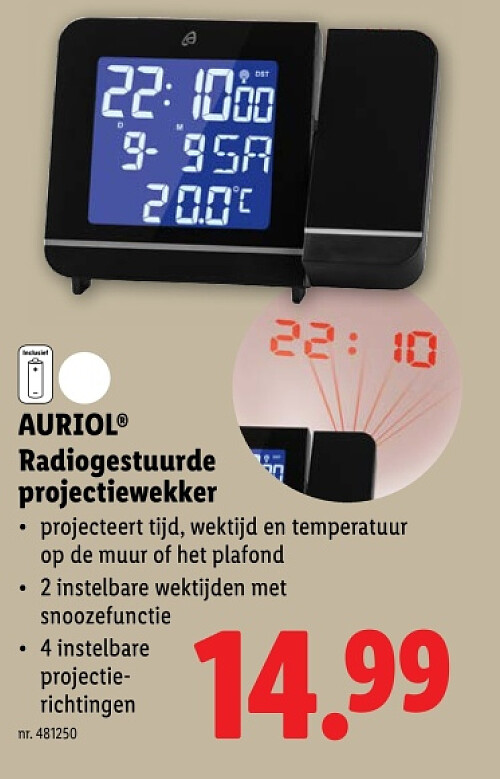 Radiogestuurde projectiewekker