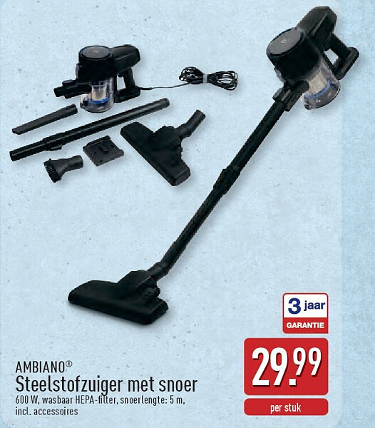 Steelstofzuiger met snoer