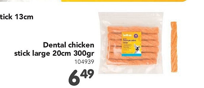Dental chicken stick large 20cm 300gr 104939