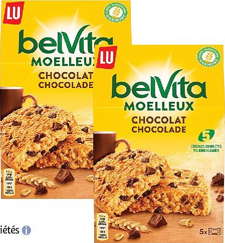 BELVITA MOELLEUX CHOCOLAT x 5, 250 g