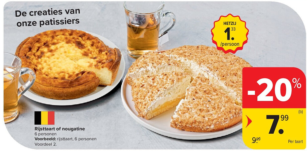 Rijsttaart of nougatine