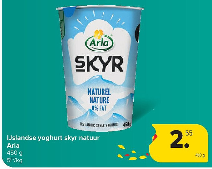 IJslandse yoghurt skyr natuur Arla