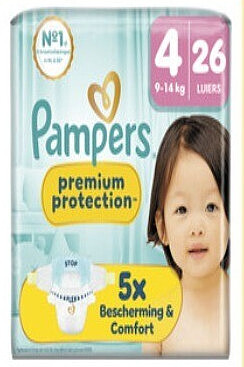 Pampers Premium Protection Luiers Maat 4 9-14 kg 26 stuks