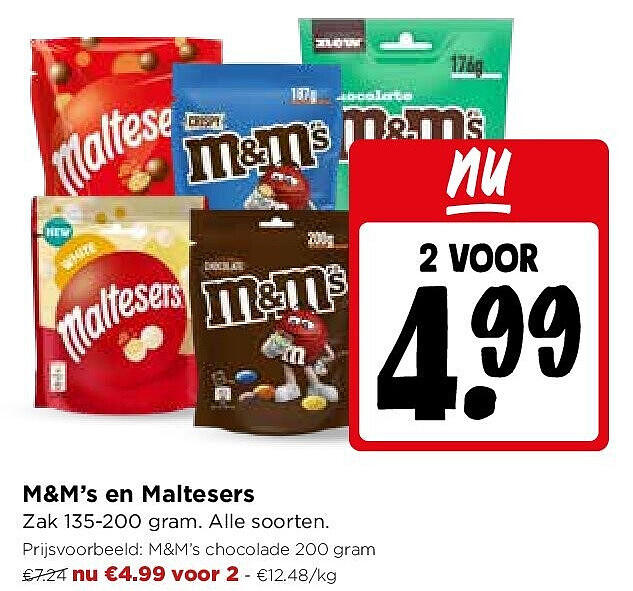 M&M’s en Maltesers