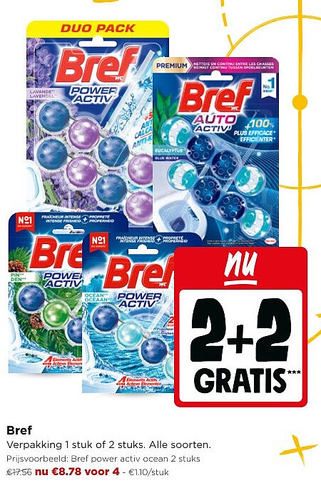 Bref Verpakking 1 stuk of 2 stuks