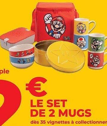 Set de 2 mugs Super Mario