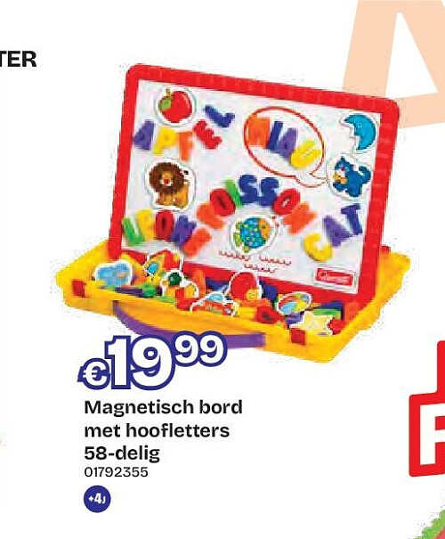 Magnetisch bord met hoofletters 58-delig
