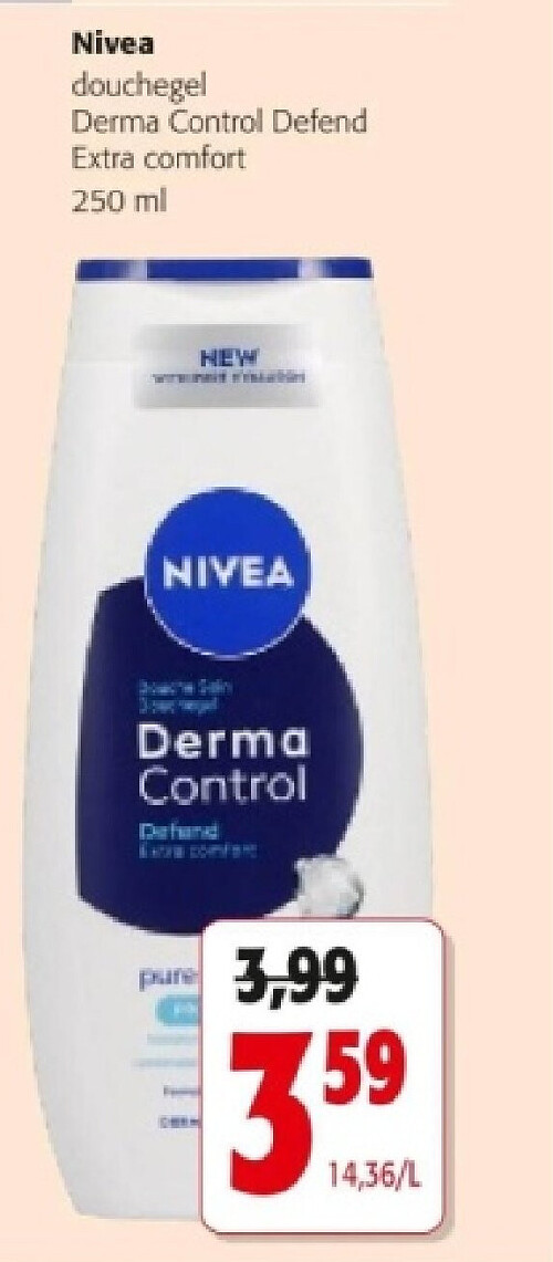 Nivea douchegel Derma Control Defend Extra comfort 250 ml
