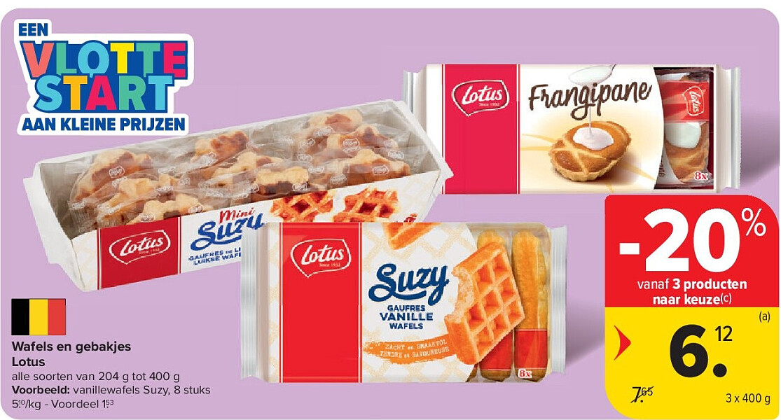 Wafels en gebakjes Lotus