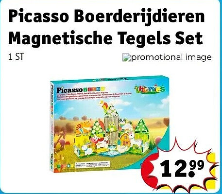 Picasso Boerderijdieren Magnetische Tegels Set