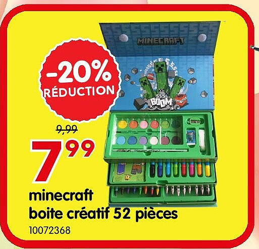 minecraft boite créatif 52 pièces