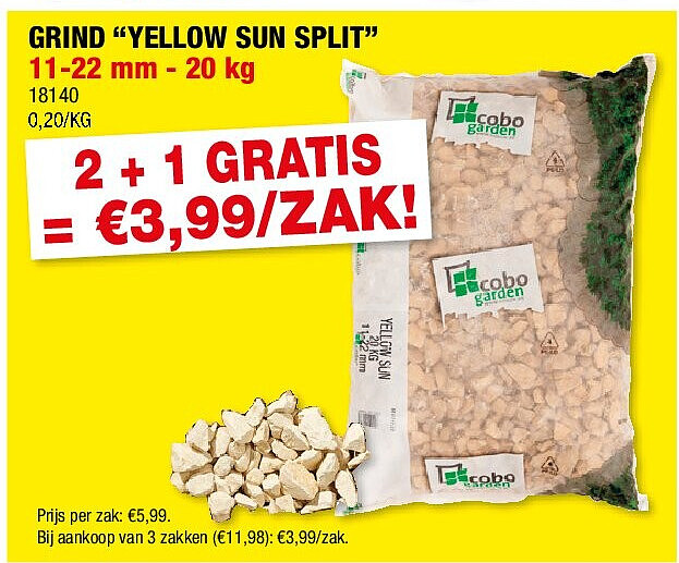 GRIND “YELLOW SUN SPLIT” 11-22 mm - 20 kg